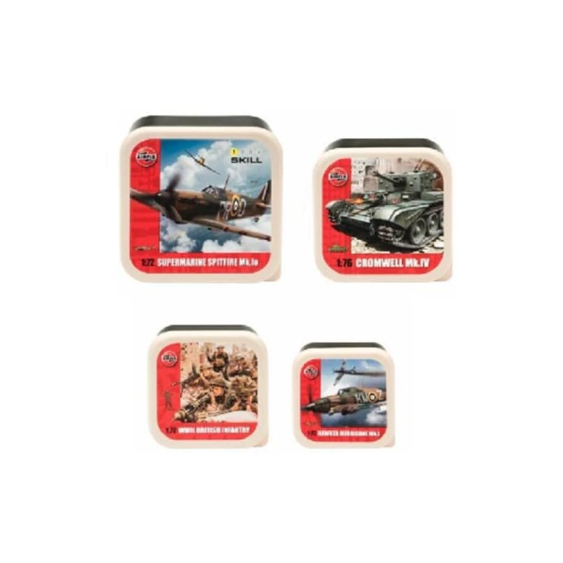Airfix Elite Tins Set of 4 Stackable Melamine Snack Tubs