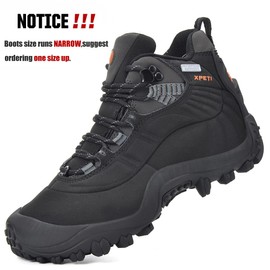 Manfen Women's Hiking Lightweight Waterproof Hunting Ankle Support Boots, Black2, 10