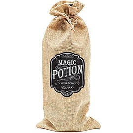 Fresh Prints of CT Natural Jute Burlap Drawstring Bag - Magic Potion