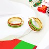 Nanafast Christmas Earrings Stainless Steel Christmas Hoop Earrings for Women