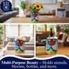 Talavera Utensil Holder - Hand Painted Ceramic Spoon Crock -