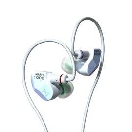Maestraudio MAPro 1000 Bluish Snow Limited Production [OTA-MAPRO-1000-BS] Earphone with 0.3 inch (10 mm) Graphene Dynamic Driver & 0.2 inch (5.8 mm) Ceramic Tweeter RST Monitor Earphone Shape, MMCX