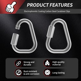 4.14 Inch Delta Quick Links 1/2 Inch 316 Stainless Steel Triangle Locking Quick Connector, M12 Quick Link Chain Heavy Duty Chain Connector - 1 Pack, 2500lbs Capacity