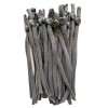 Unbranded 50 Grey Long Soft Elastics With Stoppers, Adjusters For