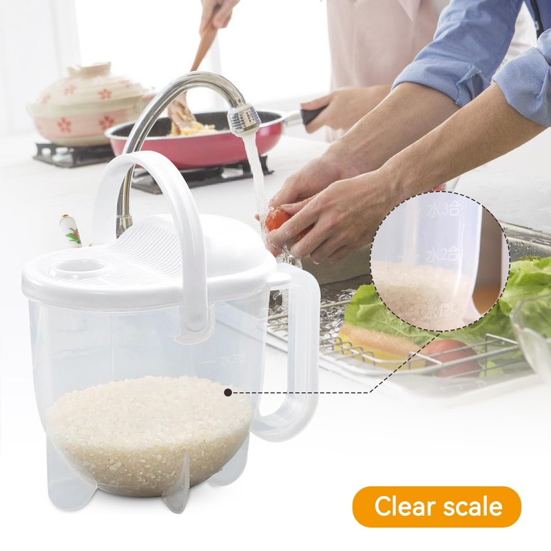 Rice Washer, Rice Washer Strainer Bowl Rice Cleaner Bowl Rice