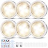Bwaoo LED Puck Lights 6 Pack, Wireless Under Cabinet &
