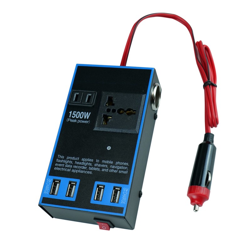 Car Power Inverter 12V 24V to 110V 220V 1500W Multifunctional