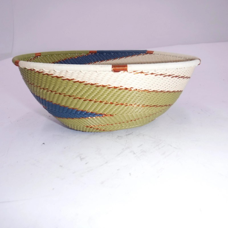 Bridge for Africa 4-1/2" Round Bowl, Hand Made from Telephone