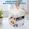 2 Pcs Battery Disposal Container 1 Gallon Dry Cell Storage