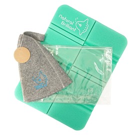 Natural Brilliant Sauna Hat, Sauna Mat, Straighten Sauna Hat, Cap, Protects Scalp, Prevents Bleeding, Drying, Relieves Hair Damage, with Case, Gray