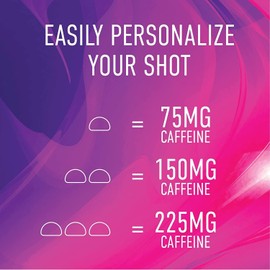 GummiShot Energy Gummies, 1125 mg of Plant-Based Caffeine Chews per Bottle, Long Lasting Energy Boosters, Elderberry (15ct)