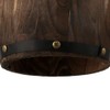 Newrays Antique Wood Wine Barrel Pendant Lamp Hanging Rustic Unique