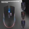 Gaming-Maus, Tragbare Ergonomische Kabelgebundene Maus mit USB-Kabel, 4 Farben Hintergrundbeleuchtung
