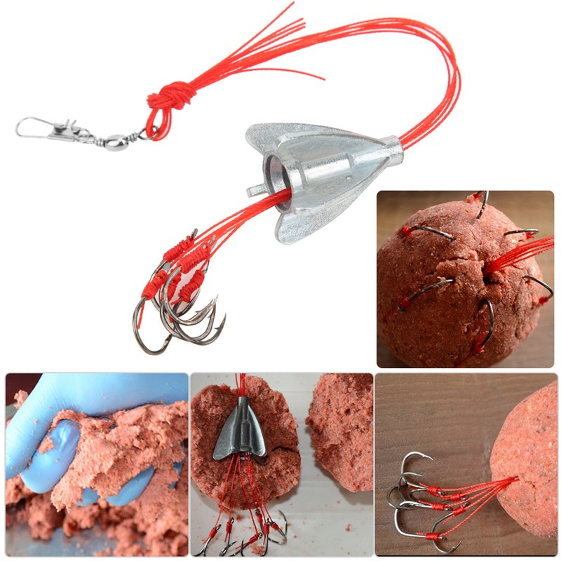 4Pcs Stainless Steel Carp Explosion Fishing Hook Lure Bait Fishhook