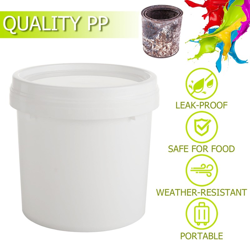 AKOLAFE 20 Pack Paint Buckets for Painting Empty Paint Cans