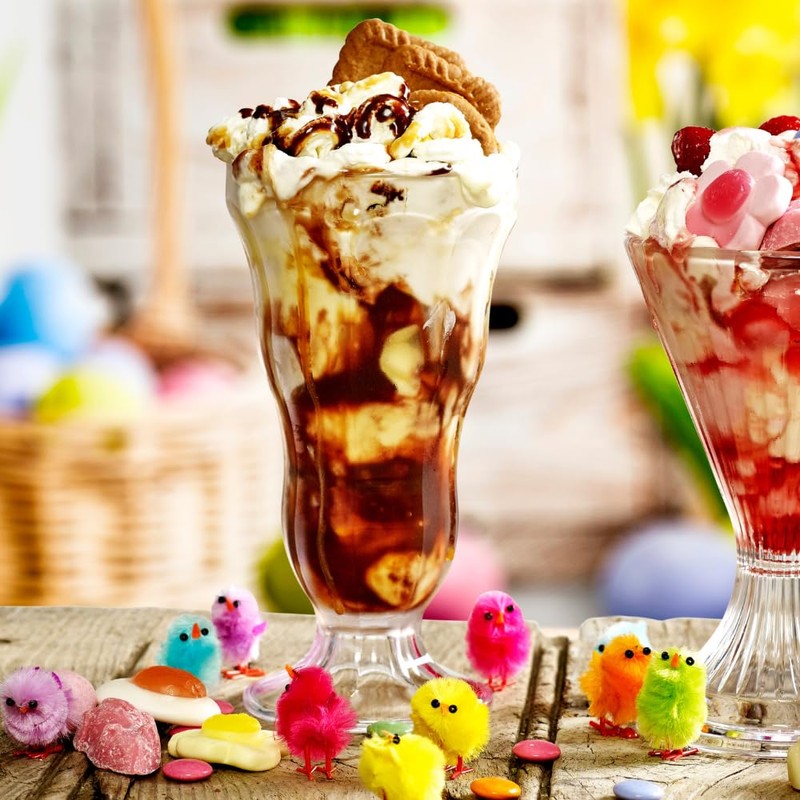 AIOS Unbreakable Polycarbonate Sundae Desert/Ice Cream Sundae Glass. Capacity 340ml.