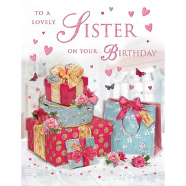 Regal Publishing Traditional Birthday Card Sister Gifts - 8 x 6 inches