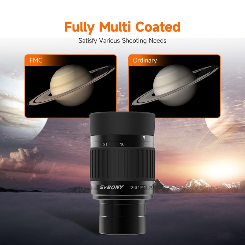 SVBONY SV135 Zoom Eyepiece, Zoom 7 to 21mm 1.25 Inch