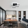 Garwarm Modern LED Ceiling Light, Dimmable 3 Heads Squares Ceiling