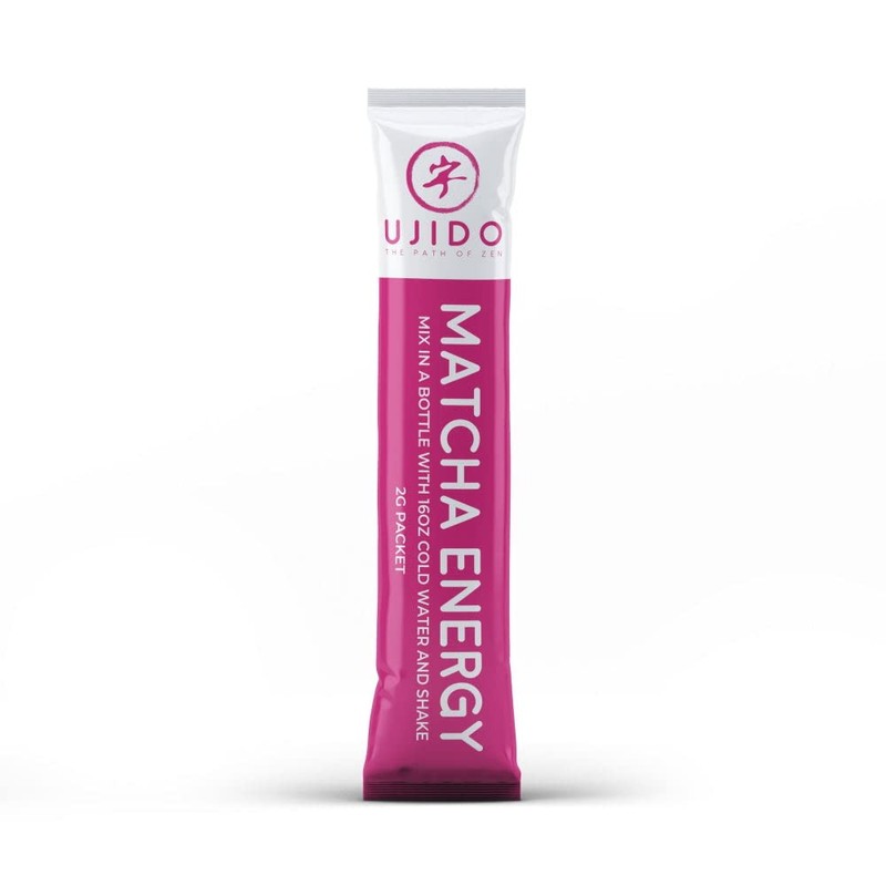 Ujido Matcha Energy Packets, Lemon Flavor, Sugar-Free, Monkfruit, Non-GMO, Antioxidant,
