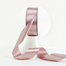 MEEDEE Dusty Rose Satin Ribbon 1-1/2 Inch Dusty Pink Ribbon Lux Satin Double Faced Satin Ribbon by 50 Yards Polyester Satin Ribbon for Crafts, Satin Weddings, Flower Bouquet, Holiday Decorating