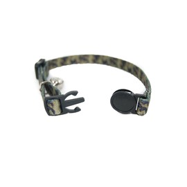 Pet Palace® "MILITARY MOGGY" camouflage green safety cat collar camouflage cat collar with safety elastic