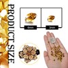 Toaob 10000 Pieces Crystals in Diamond Shape Acrylic Gold 3
