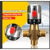 Thermostatic Mixing Valve, 3-Way Brass 19.8mm Pipe Basin Thermostatic Mixing