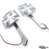SMT- CHROME BILLET MIRRORS LED BLINKERS TURN SIGNALS MALTESE CROSS