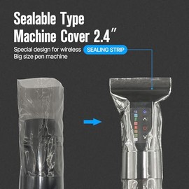 SILVERHORSE 300 fundas sellables para máquina de tatuar, negras, de 6,1 x 20,3 cm, para cartuchos de tatuar, suministros y accesorios profesionales para tatuajes (negro (6,1 x 20,3 cm))