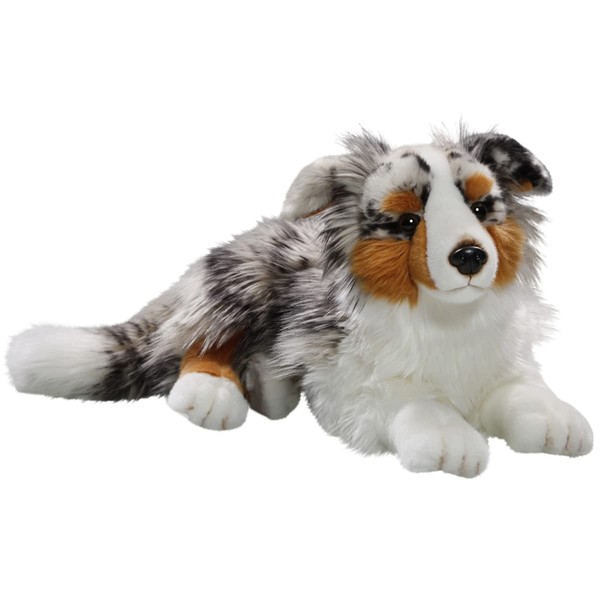 Carl Dick Australian Shepherd Dog Lying 17 inches, 45cm, Plush Toy, Soft Toy, Stuffed Animal 3434