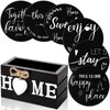 Housewarming Gifts for Home Decoration Wooden Heart Coasters for Drinks