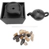 Tissting Tabletop Water Fountain Floating Teapot Indoor Waterfall Feature