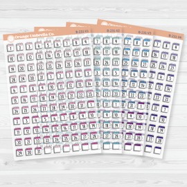 Calendar Date Dots & Date Covers | Basic Planner Stickers | Vibrant Clear Matte | B-231 (Buy Them All)