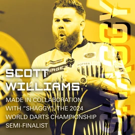 TARGET Darts Scott Williams K Flex Flights and Shaft System, No.2 | Pack of 3 Kflex All In One Flights, Player Edition Darts Accessories | K-Flex Dart Stem – Intermediate (26mm)