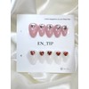 Simple Heart Pop Handmade Nail Tips - Long Stiletto /