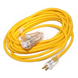 Coleman Cable 03487 12/3-Wire Gauge Tri-Source SJEOW Outdoor Vinyl Extension Cord, 25-Feet