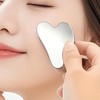Stainless Steel Slim Gua Sha Facial Scraper Curved for Face 8ea