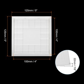 PATIKIL 4x4 inch(95x95mm) Removable Hinged Access Panel, ABS Plumbing Access Doors Easy Wall Hole Cover for Drywall Plumbing Electrical Cables Wiring, White