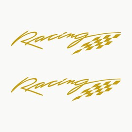 Autodomy Sport Tuning JDM OEM Rally Sticker Car Pack of 2 Racing Sticker Motorcycle Resistant to Rain and Sun Racing Sticker (Gold)