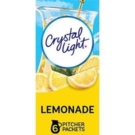 Crystal Light Lemonade Naturally Flavored with other natural flavor Powdered Drink Mix, 72 ct Pitcher Packets, 12 Canisters of 6 Pitcher Packets