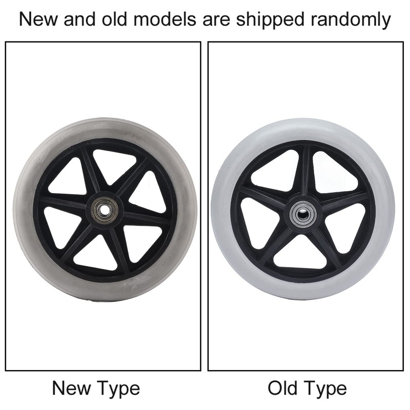 Wheelchair Wheels, Wheelchair Caster Wheels, Rubber PU Walker Casters, 6