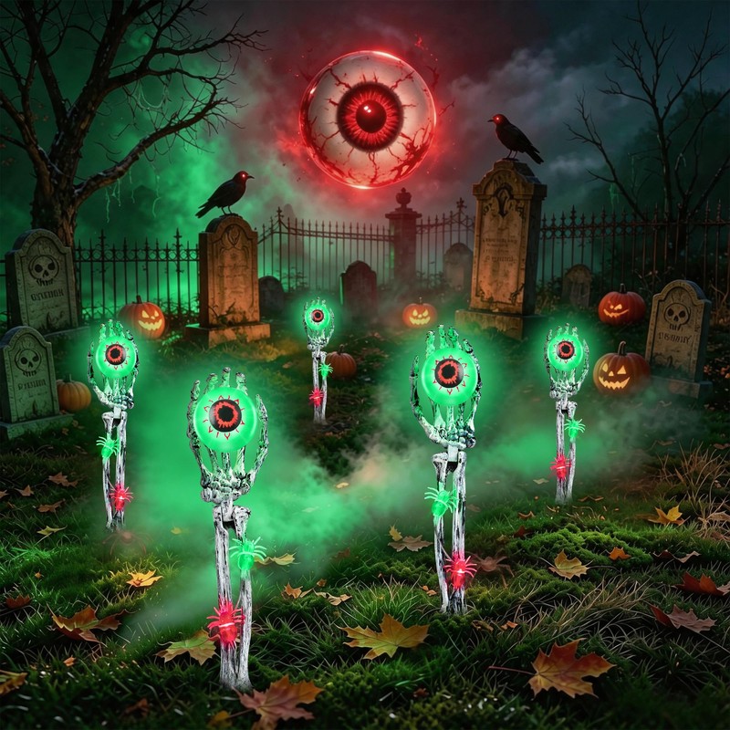 Halloween Decorations Outdoor, 2 Pack Halloween Skeleton Hands Decorations