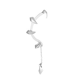 BSLVWG Punk Paw Cuff Earrings,Non Pierced Ear Cuff Gothic Wrap Earrings Clip,Geometric Crawler chain Earrings Jewelry for Women,Girls (Silver)