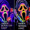 Miytal Blacklight Trippy Tapestry, UV Reactive Horror Wall Hanging Tapestries,