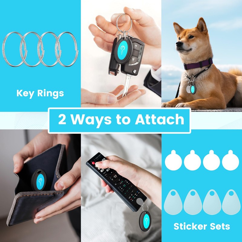 Esky Key Finder Locator with Sound, 80dB Item Trackers with