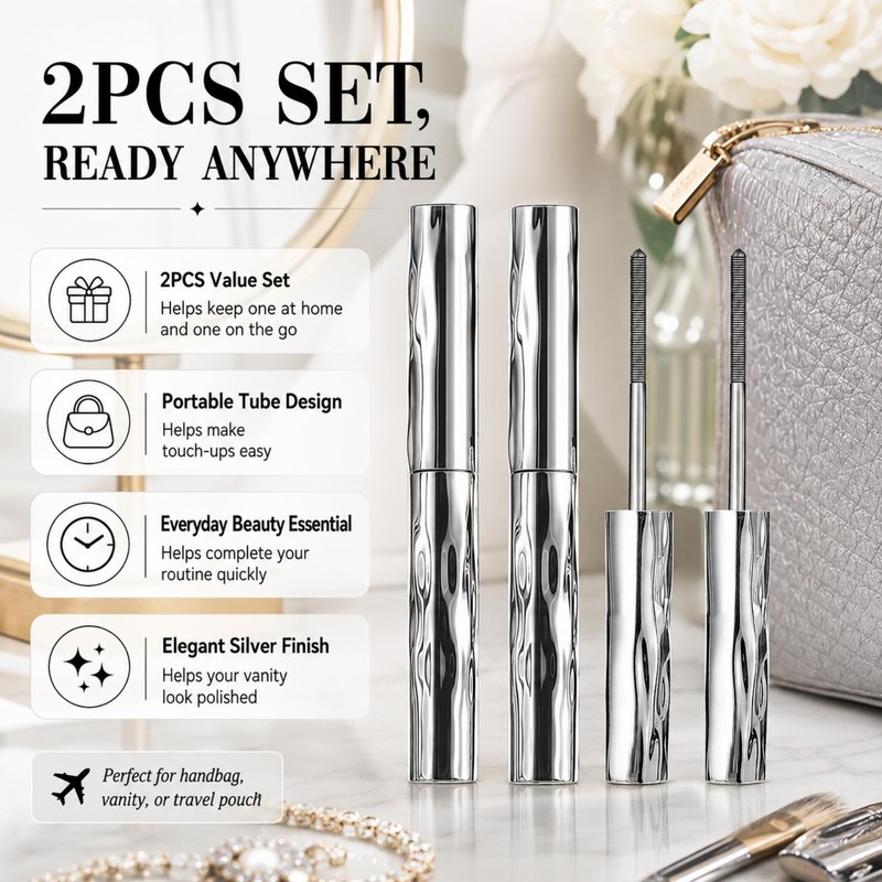 Mascara for Older Women 2PCS Set - Mascara Black, 4D