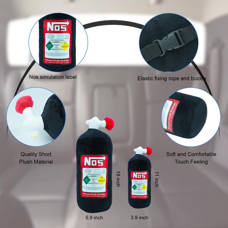 hrabykt Car Neck Pillow NOS Pillow Bottle Car Headrest Pillow