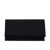 JNB Basic Patent Foldover Clutch, Black