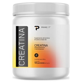 Primetech Nutrition Creatina Monohidratada y Micronizada en polvo 500 gr, 100 porciones de 5 gr, Mayor Resistencia en el deporte y apoyo cognitivo, Alta Calidad y Pureza, Sin Sabor, Sin Aditivos